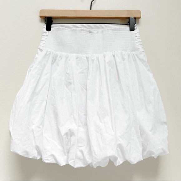NWT Ramy Brook Pattie Bubble Skirt Pull On Mini Y2K Boho in Ivory White size M - Picture 7 of 11